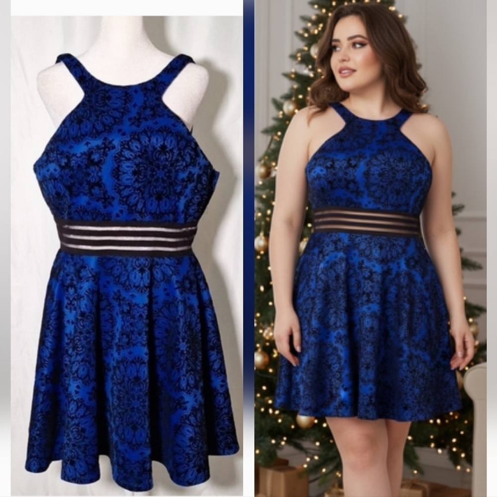 ❤️‍🔥💙 City Studio Blue Velvet Dress